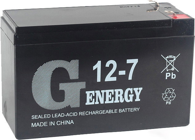 12V / 7Ah, аккумулятор для UPS, G-Energy 12-7 (F1)
