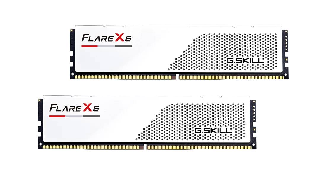 Оперативная память 64Gb G.Skill Flare X5 White F5-6000J2836G32GX2-FX5W, DDR V, PC-48000, 6000MHz, kit 2x32Gb