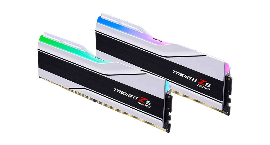 Оперативная память 64Gb G.Skill Trident Z5 NEO RGB White F5-6000J2836G32GX2-TZ5NRW, DDR V, PC-48000, 6000MHz, kit 2x32Gb
