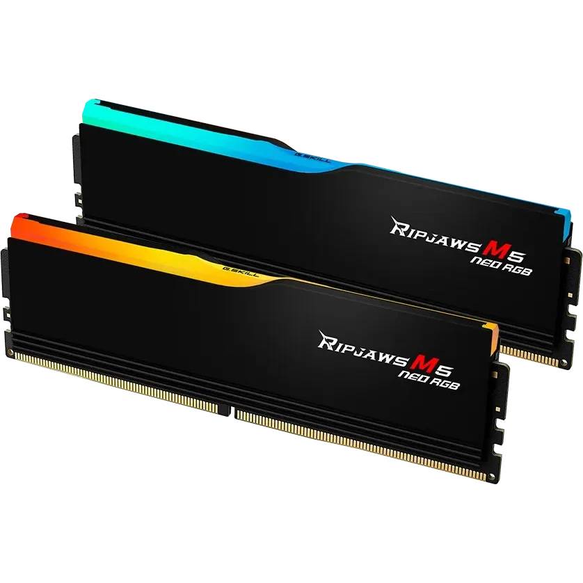 Оперативная память 64Gb G.Skill Ripjaws M5 NEO RGB F5-6000J3636F32GX2-RM5NRK, DDR V, PC-48000, 6000MHz, kit 2x32Gb