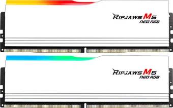 Оперативная память 64Gb G.Skill Ripjaws M5 Neo RGB White F5-6000J3636F32GX2-RM5NRW, DDR V, PC-48000, 6000MHz, kit 2x32Gb