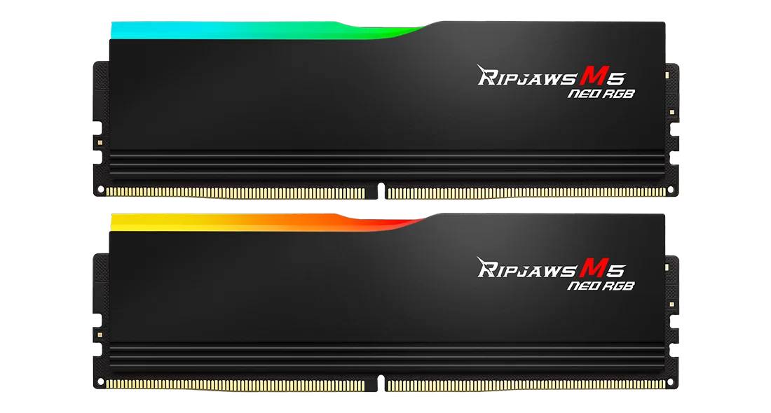 Оперативная память 32Gb G.Skill Ripjaws M5 Neo RGB Black F5-6000J3648D16GX2-RM5NRK, DDR V, PC-48000, 6000MHz, kit 2x16Gb