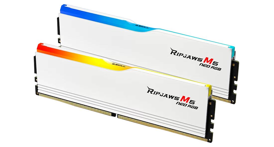Оперативная память 32Gb G.Skill Ripjaws M5 Neo RGB White F5-6000J3648D16GX2-RM5NRW, DDR V, PC-48000, 6000MHz, kit 2x16Gb