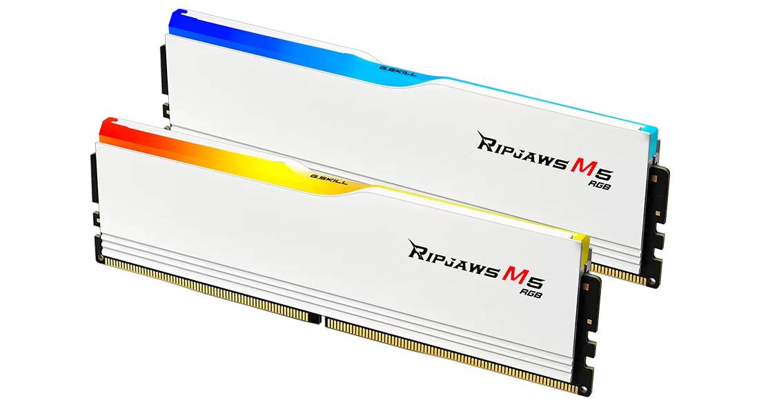 Оперативная память 64Gb G.Skill Ripjaws M5 RGB White F5-6400J3239G32GX2-RM5RW, DDR V, PC-51200, 6400MHz, kit 2x32Gb