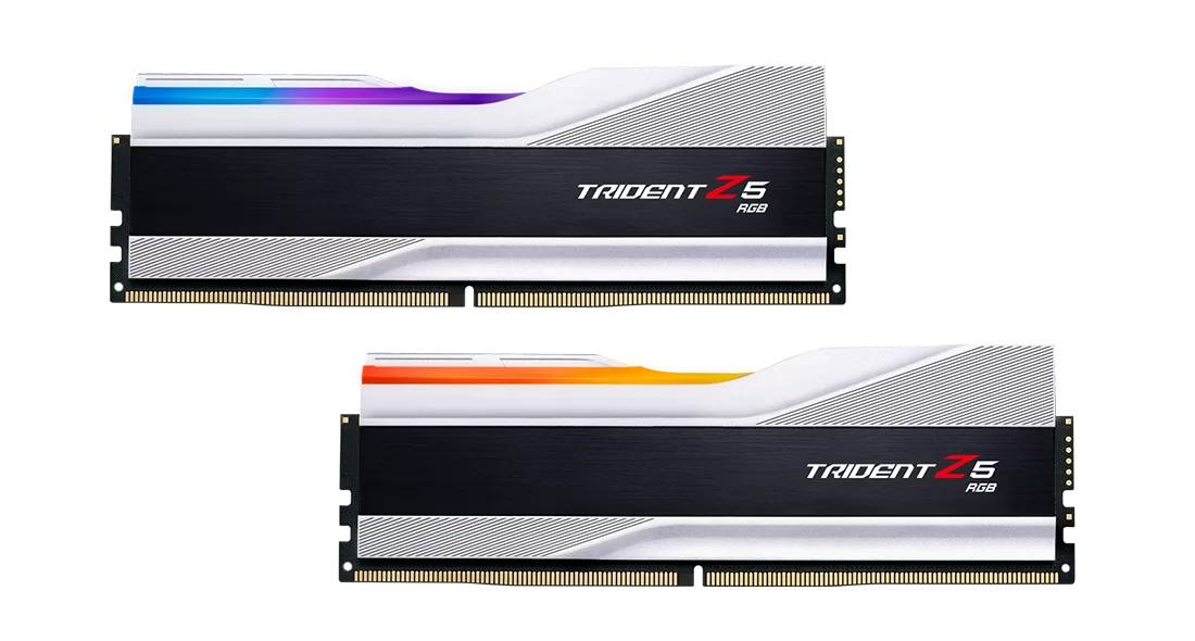 Оперативная память 32Gb G.Skill Trident Z5 RGB Silver F5-8000J3848H16GX2-TZ5RS, DDR V, PC-64000, 8000MHz, kit 2x16Gb