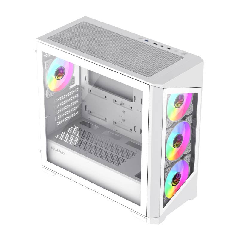 Корпус GameMax Destroyer Mesh White (DESTROYER TGW), без БП, mATX