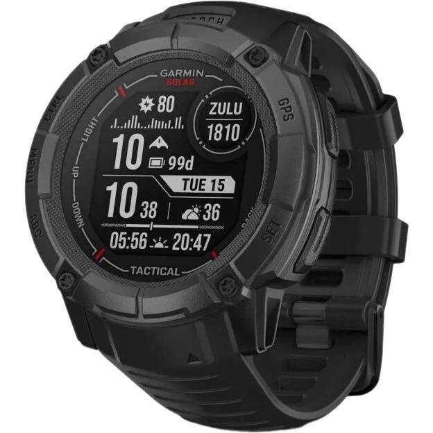 Умные часы Garmin Instinct 2X Solar Tactical Edition, черный (010-02805-03)