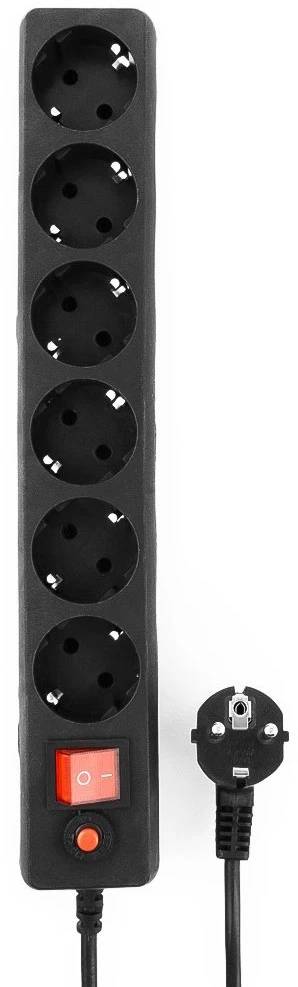 Сетевой фильтр 3м 6 розеток Гарнизон ECL-6-B-3 черный
