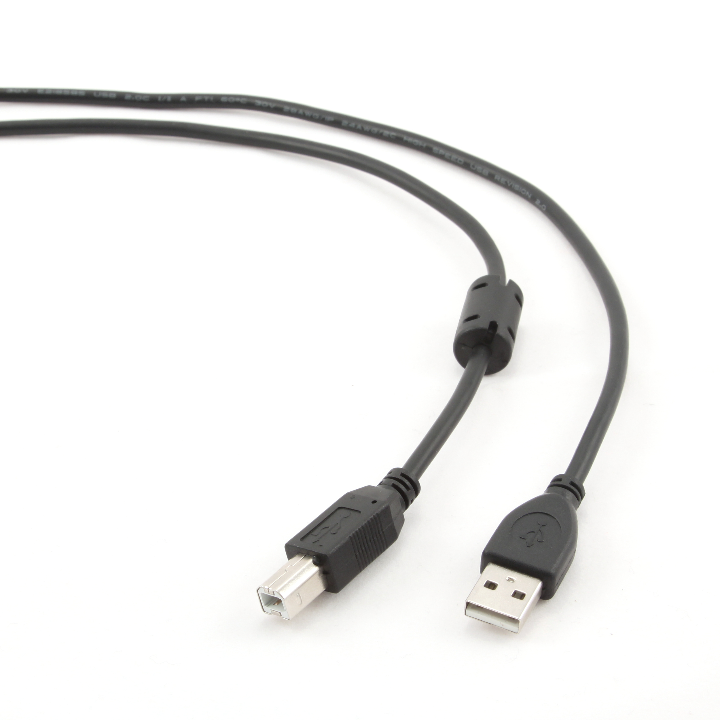 Кабель USB2.0 (AM) - USB2.0 (BM), 1.8м, Gembird/Cablexpert CCF-USB2-AMBM-6, черный