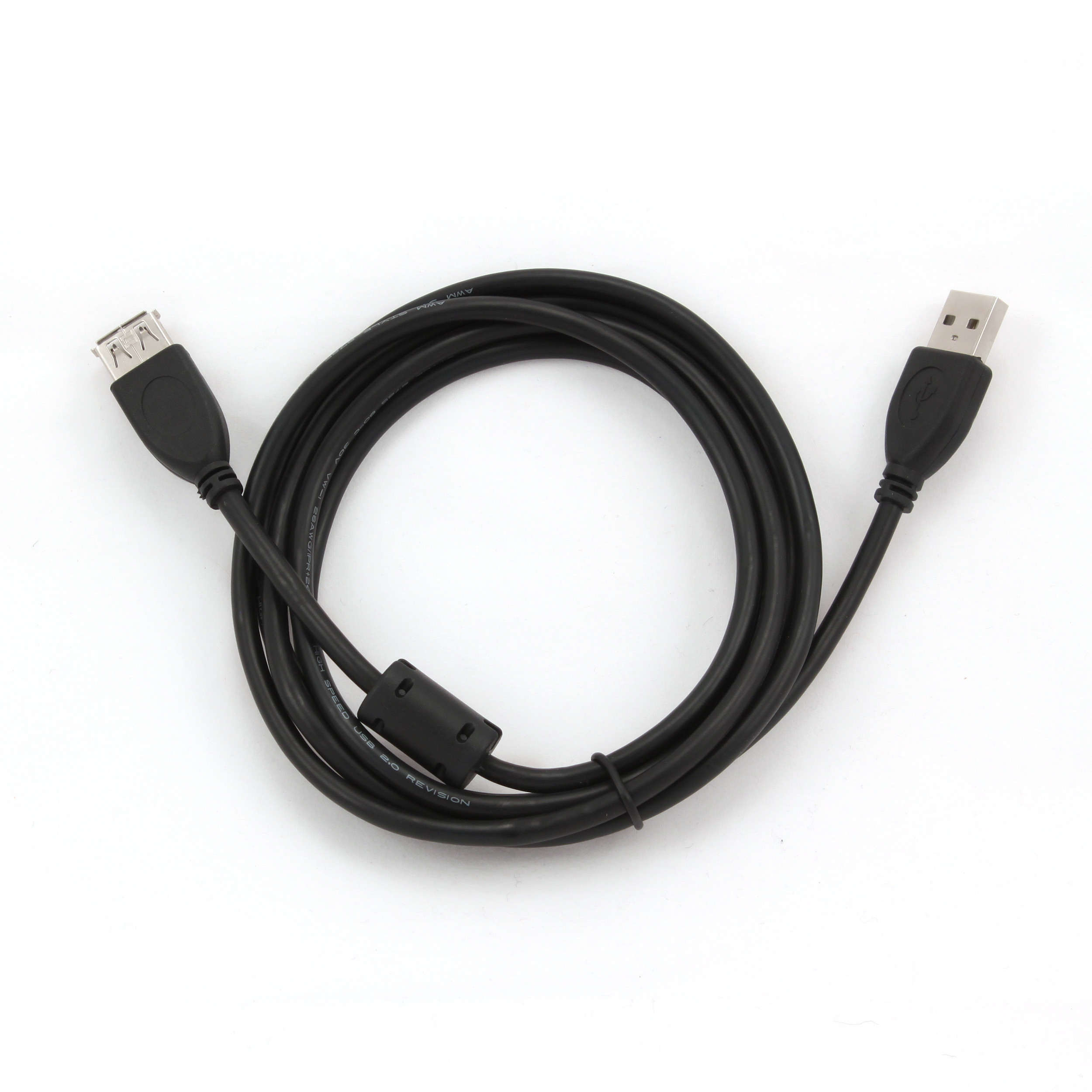 Кабель удлинитель USB2.0 (M) - USB2.0 (F), 1.8м, Gembird/Cablexpert CCP-USB2-AMAF-6, черный