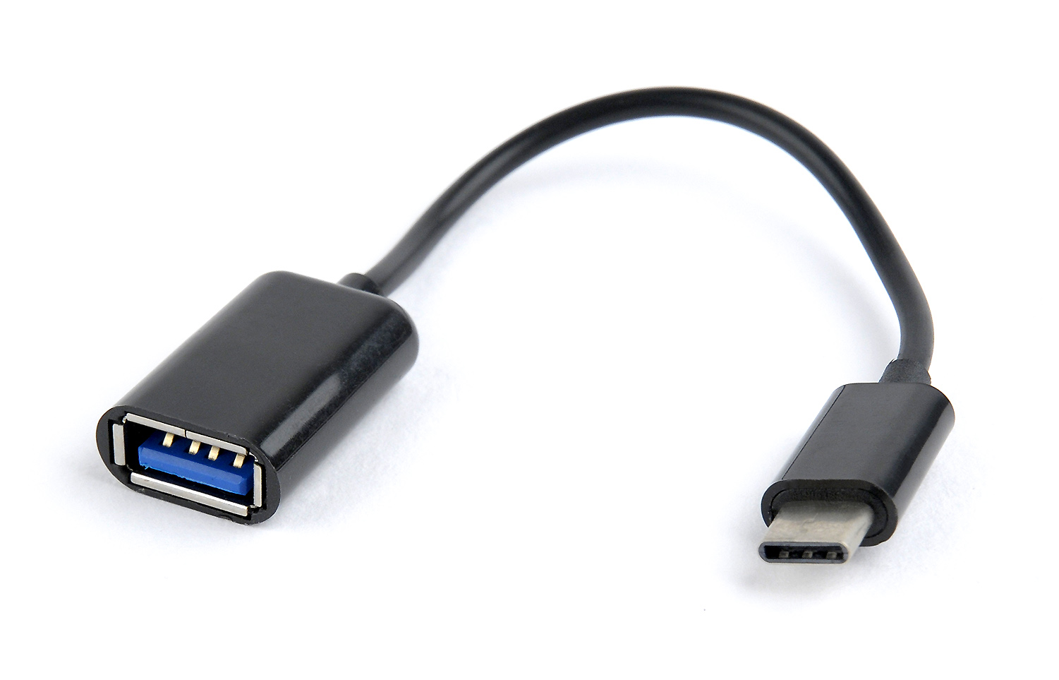 Кабель USB2.0 Type-C (M) - USB2.0 (F), OTG, 0.2м, Gembird/Cablexpert A-OTG-CMAF2-01, черный