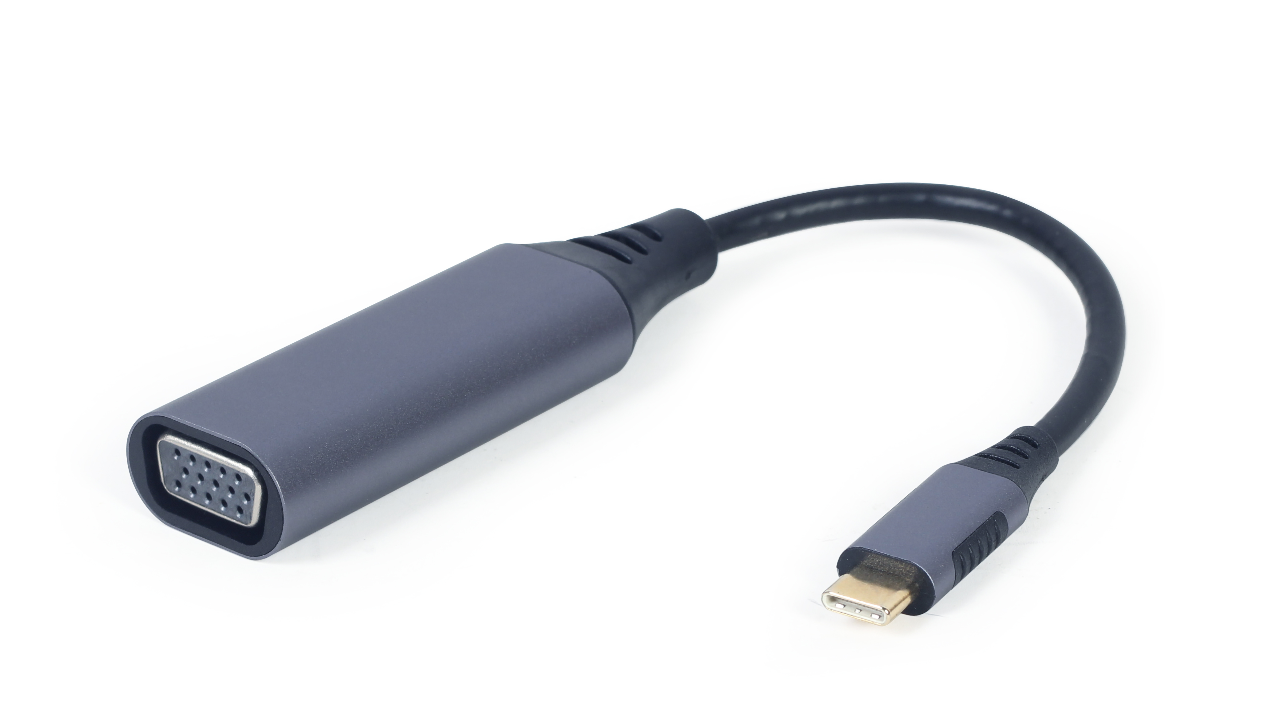 Кабель адаптер  USB3.0 Type-C (M) - VGA (F) Gembird/Cablexpert A-USB3C-VGA-01, черный