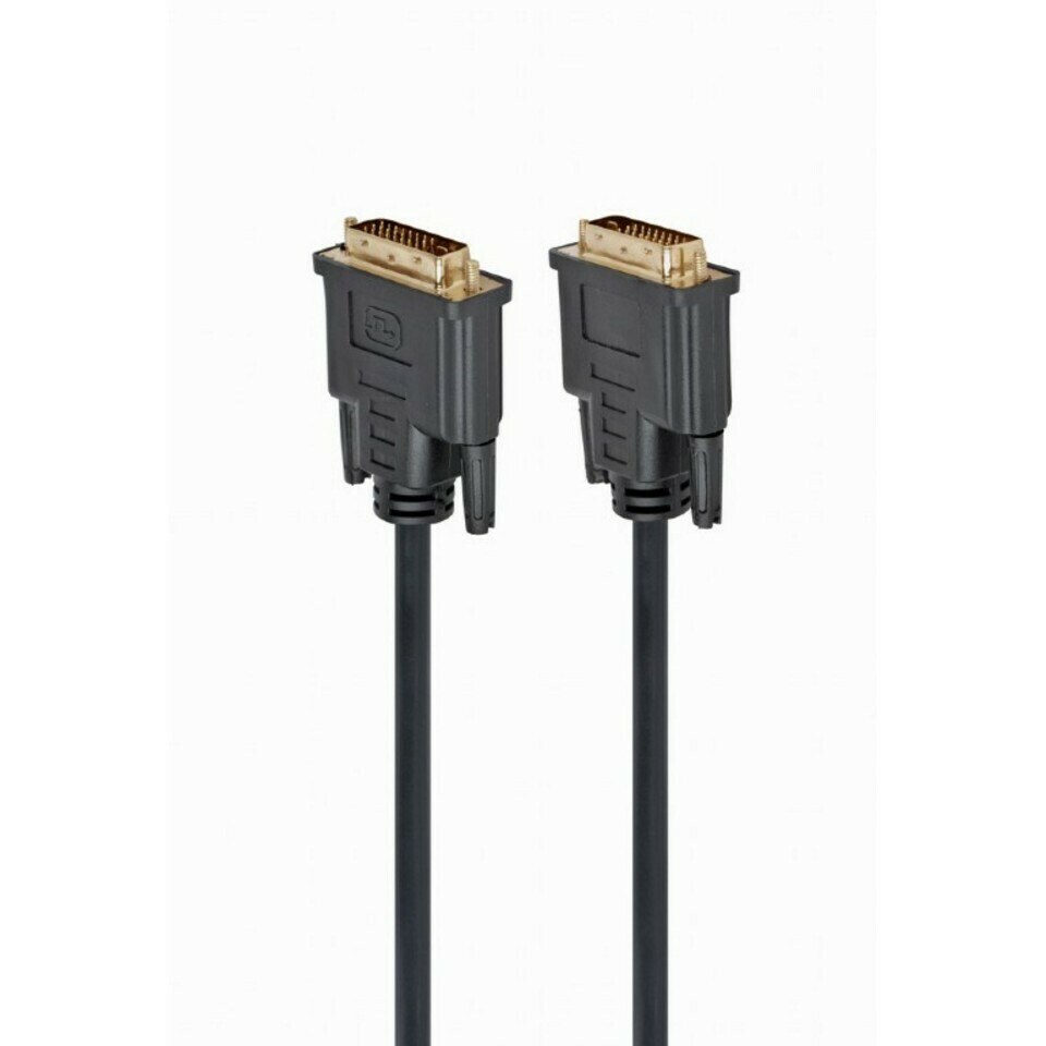 Кабель DVI-D (25M) - DVI-D (25M), 1.8м, Gembird/Cablexpert CC-DVIL-BK-6, черный