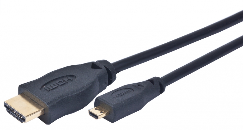 Кабель HDMI (19M) - micro HDMI (19M), 1.8м, Gembird/Cablexpert CC-HDMID-6, черный