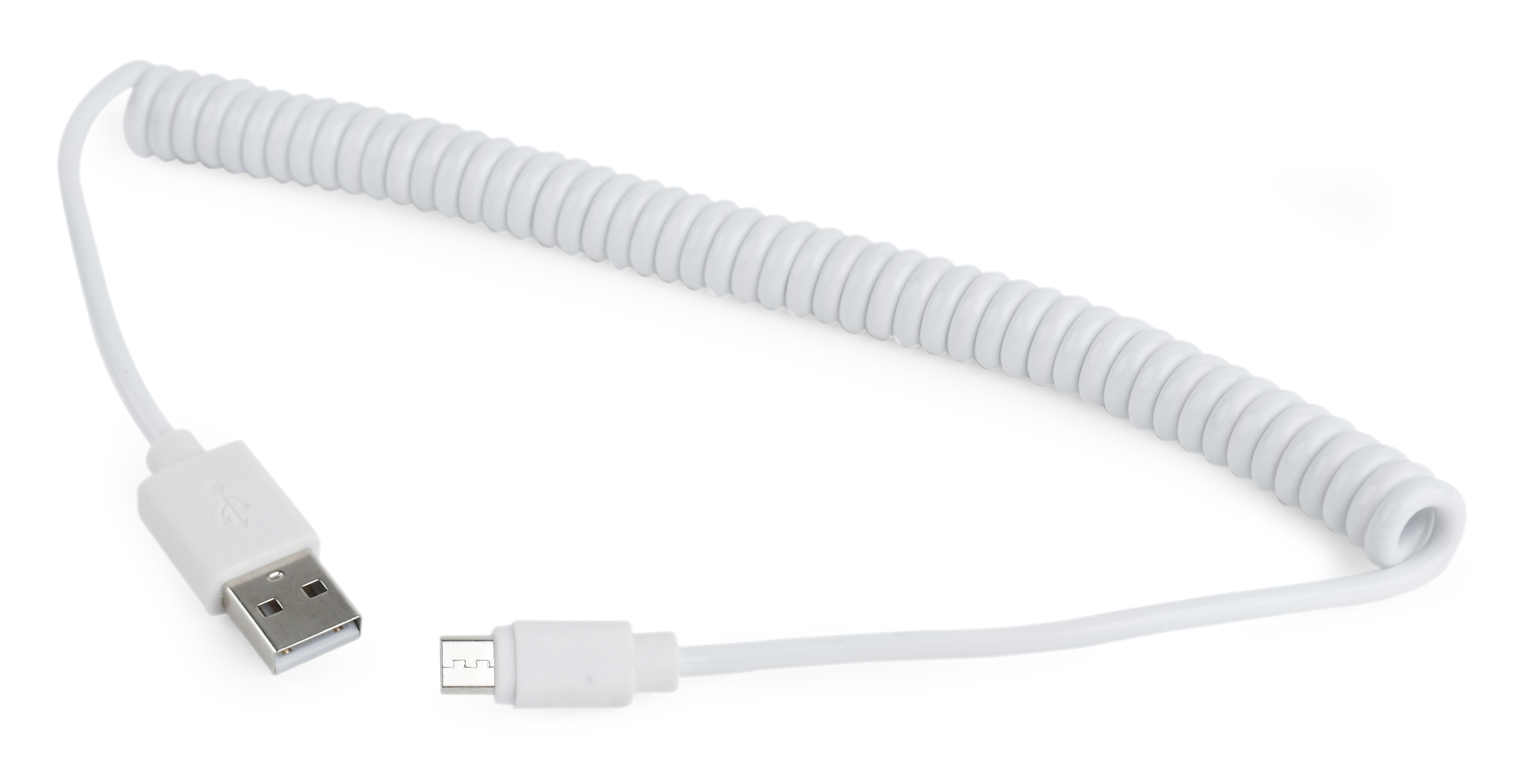 Кабель USB2.0 (M) - microUSB2.0 (M), 1.8м, Gembird/Cablexpert CC-mUSB2C-AMBM-6-W, спиральный, белый