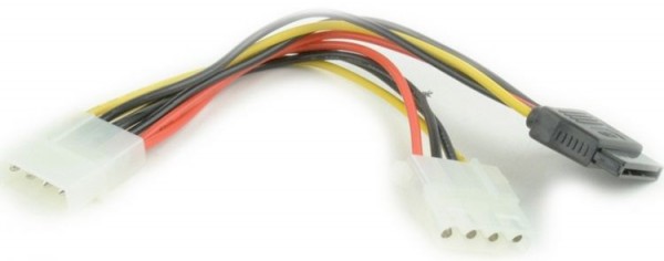 Переходник Molex (M) - Molex (F) / питание SATA, Gembird/Cablexpert CC-SATA-PSY2