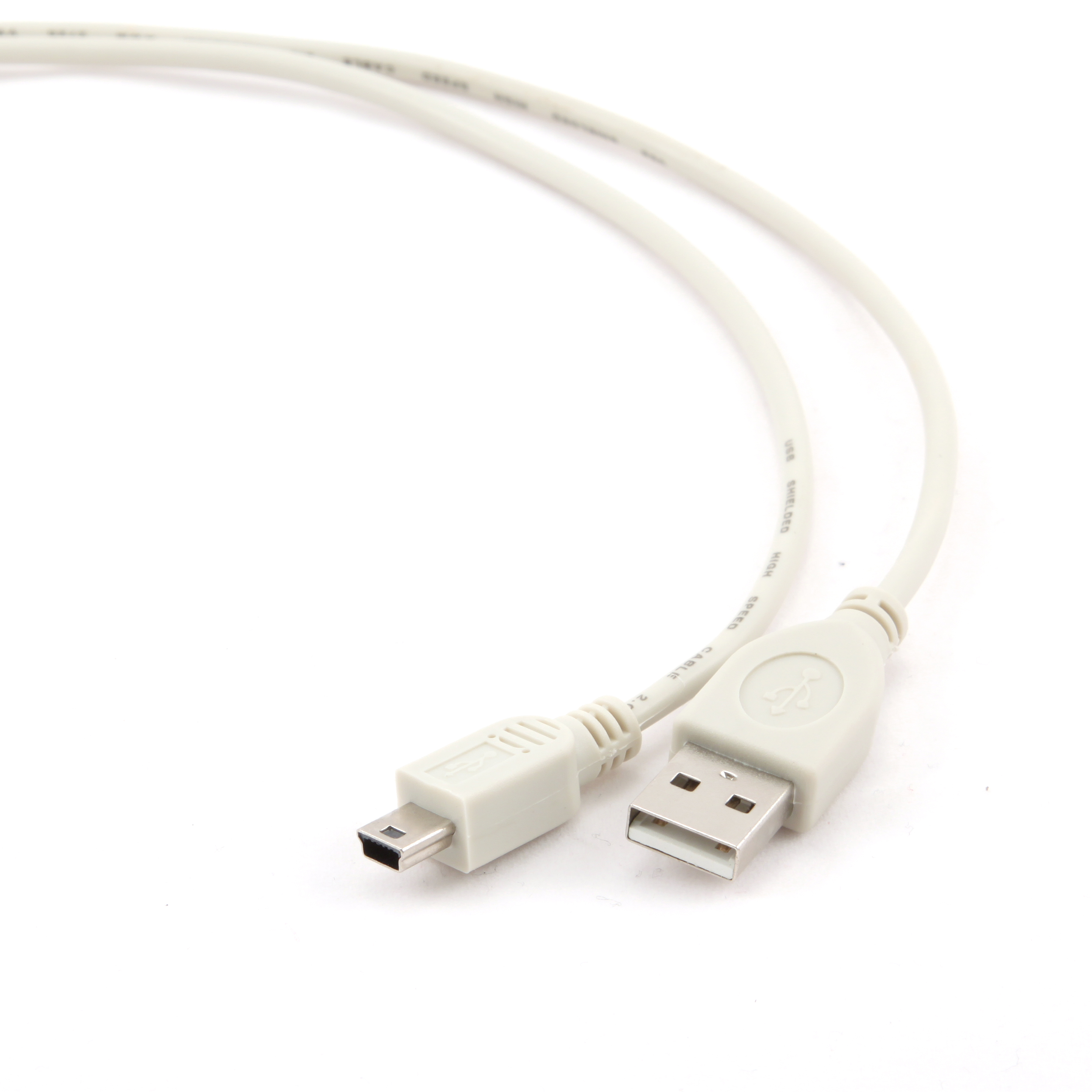 Кабель USB2.0 (M) - miniUSB2.0 (M), 1.8м, Gembird/Cablexpert CC-USB2-AM5P-6, белый