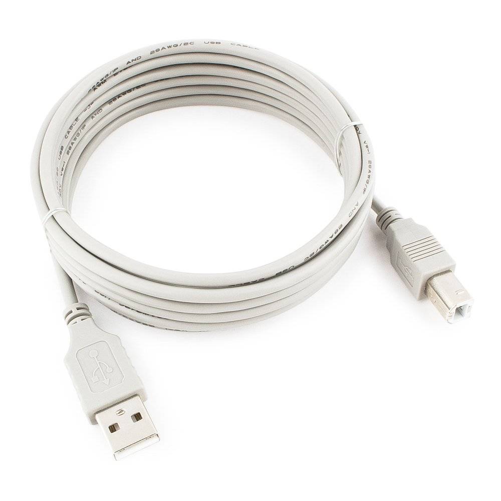 Кабель USB2.0 (AM) - USB2.0 (BM), 3м, Gembird/Cablexpert CC-USB2-AMBM-10-N