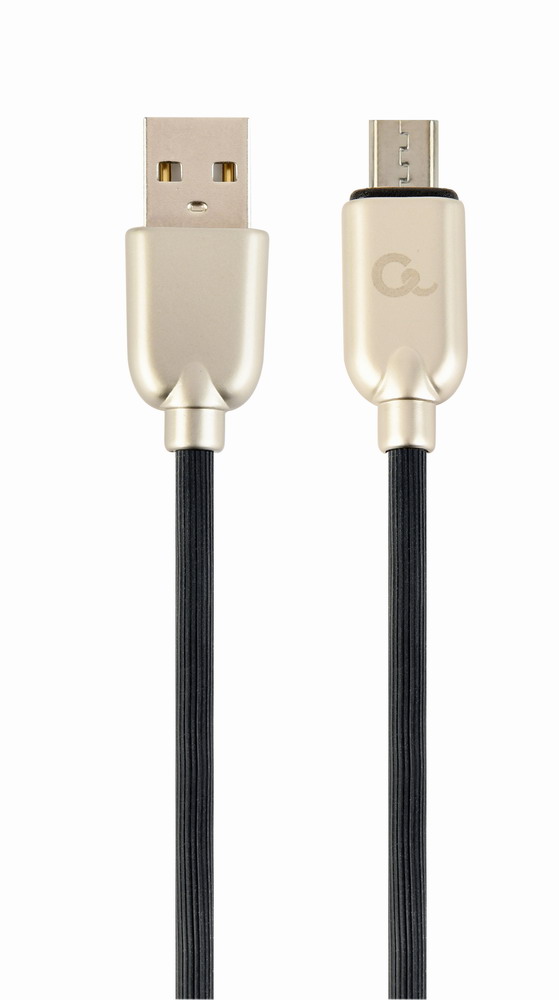 Кабель USB2.0 (M) - microUSB2.0 (M), 1м, Gembird/Cablexpert CC-USB2R-AMmBM-1M, черный/золотистый