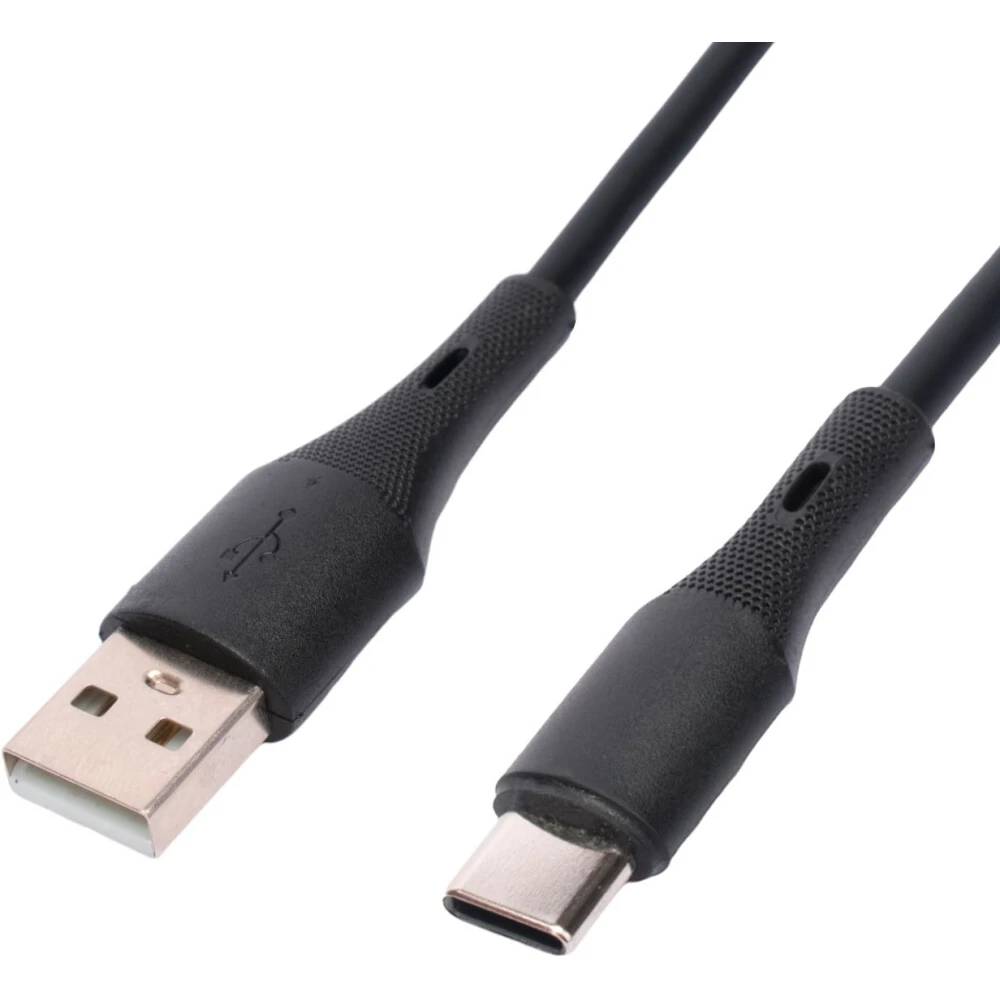 Кабель USB-A (M) - USB2.0 Type-C (M), 1м, Gembird/Cablexpert CC-USB2S-AMCM-1M-BK, черный