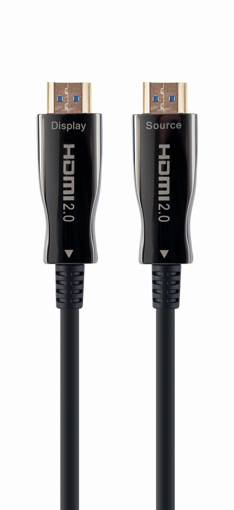 Кабель HDMI (19M) - HDMI (19M), 80м, Gembird/Cablexpert CCBP-HDMI-AOC-80M-02, черный, 4K/60Hz Активный оптический (AOC)