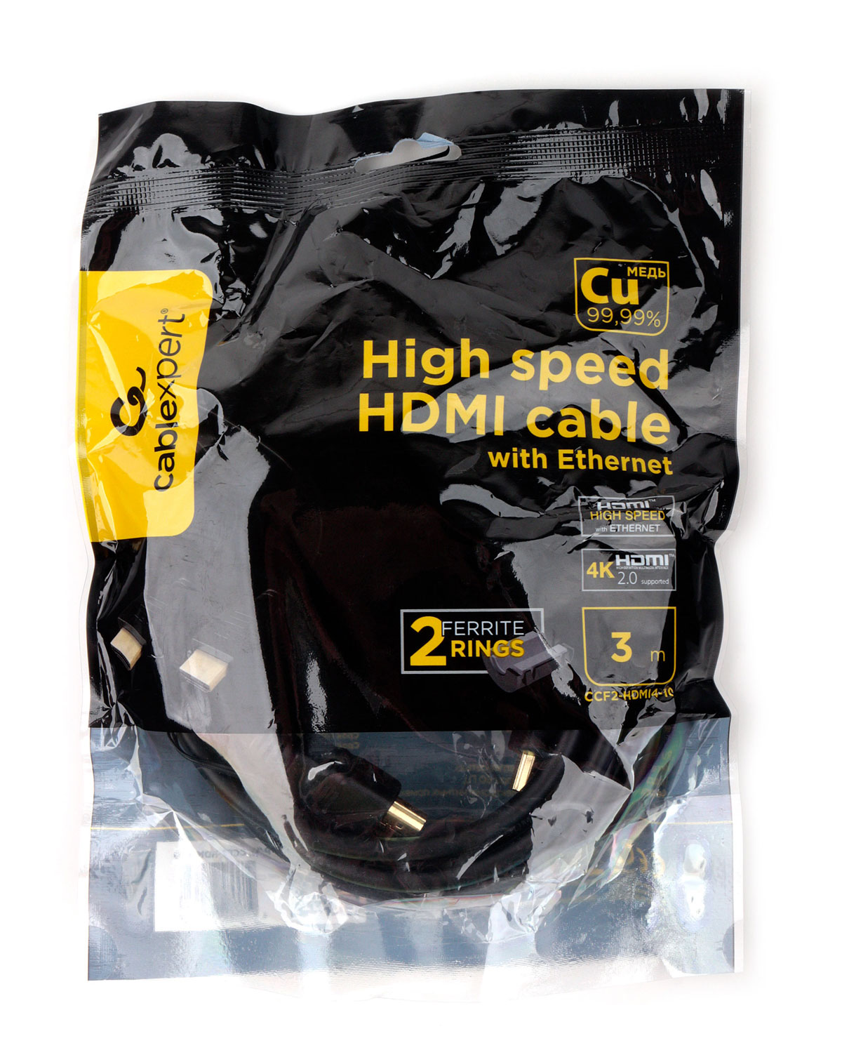 Кабель HDMI (19M) - HDMI (19M), 3м, Gembird/Cablexpert CCF2-HDMI4-10, черный