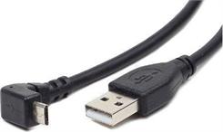 Кабель USB2.0 (M) - microUSB2.0 (M), 1.8м, Gembird/Cablexpert CCP-mUSB2-AMBM90-6, черный, угловой