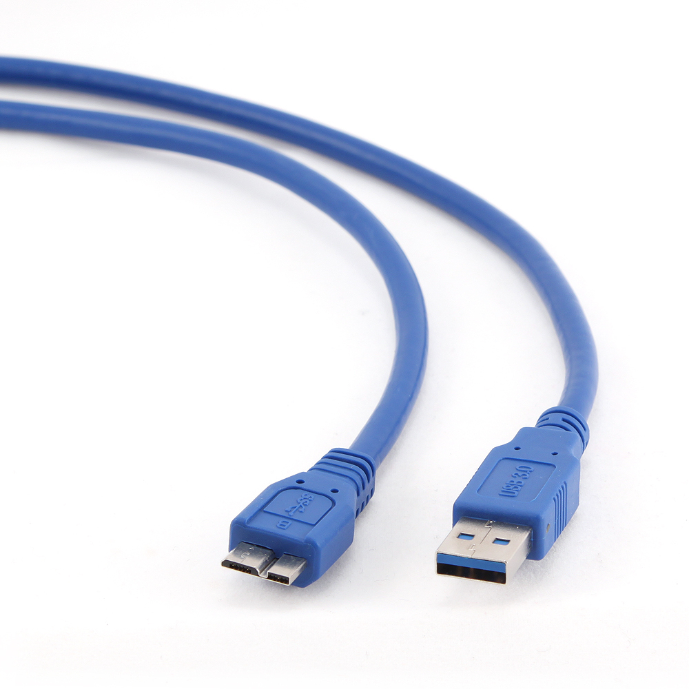 Кабель USB3.0 (M) - microUSB3.0 Type-B (M), 3м, Gembird/Cablexpert CCP-mUSB3-AMBM-10, синий