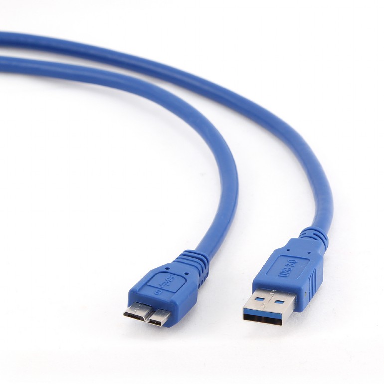 Кабель USB3.0 (M) - microUSB3.0 Type-B (M), 0.3м, Gembird/Cablexpert CCP-mUSB3-AMBM-1, синий