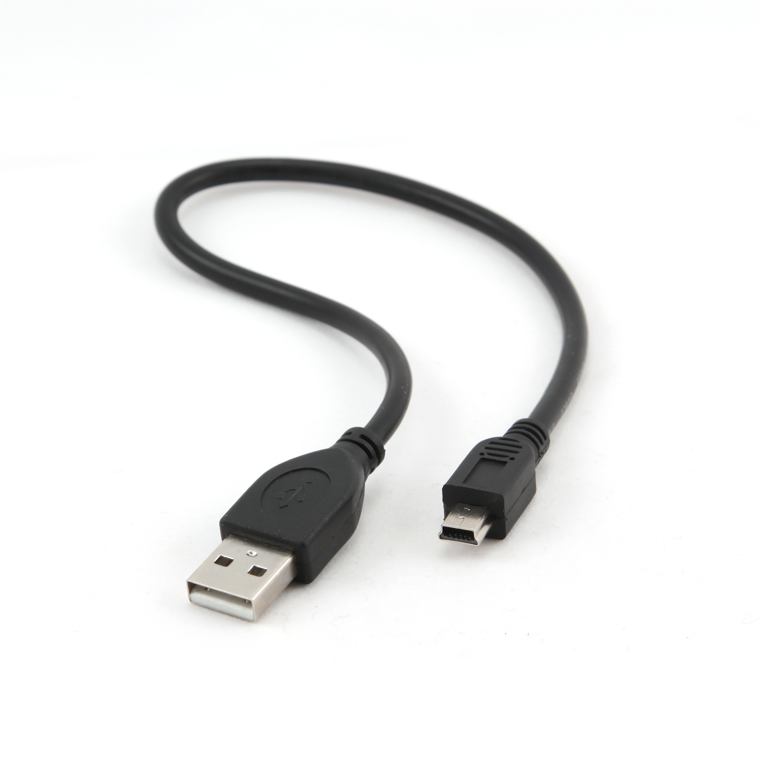 Кабель USB2.0 (M) - miniUSB2.0 (M), 0.3м, Gembird/Cablexpert CCP-USB2-AM5P-1, черный