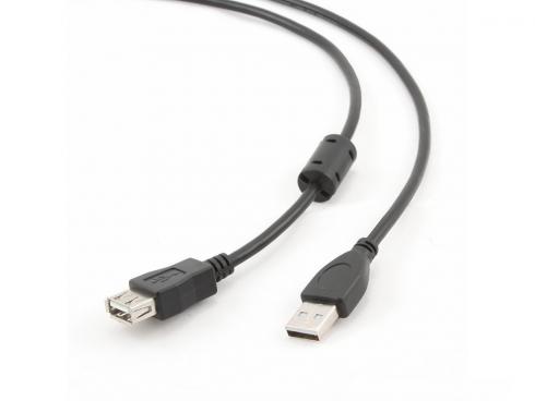 Кабель удлинитель USB2.0 (M) - USB2.0 (F), 4.5м, Gembird/Cablexpert CCP-USB2-AMAF-15C, черный