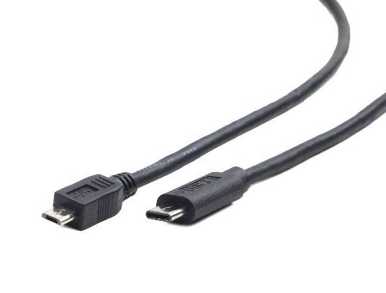 Кабель USB2.0 Type-C (M) - microUSB2.0 (BM), 3м, Gembird/Cablexpert CCP-USB2-mBMCM-10, черный