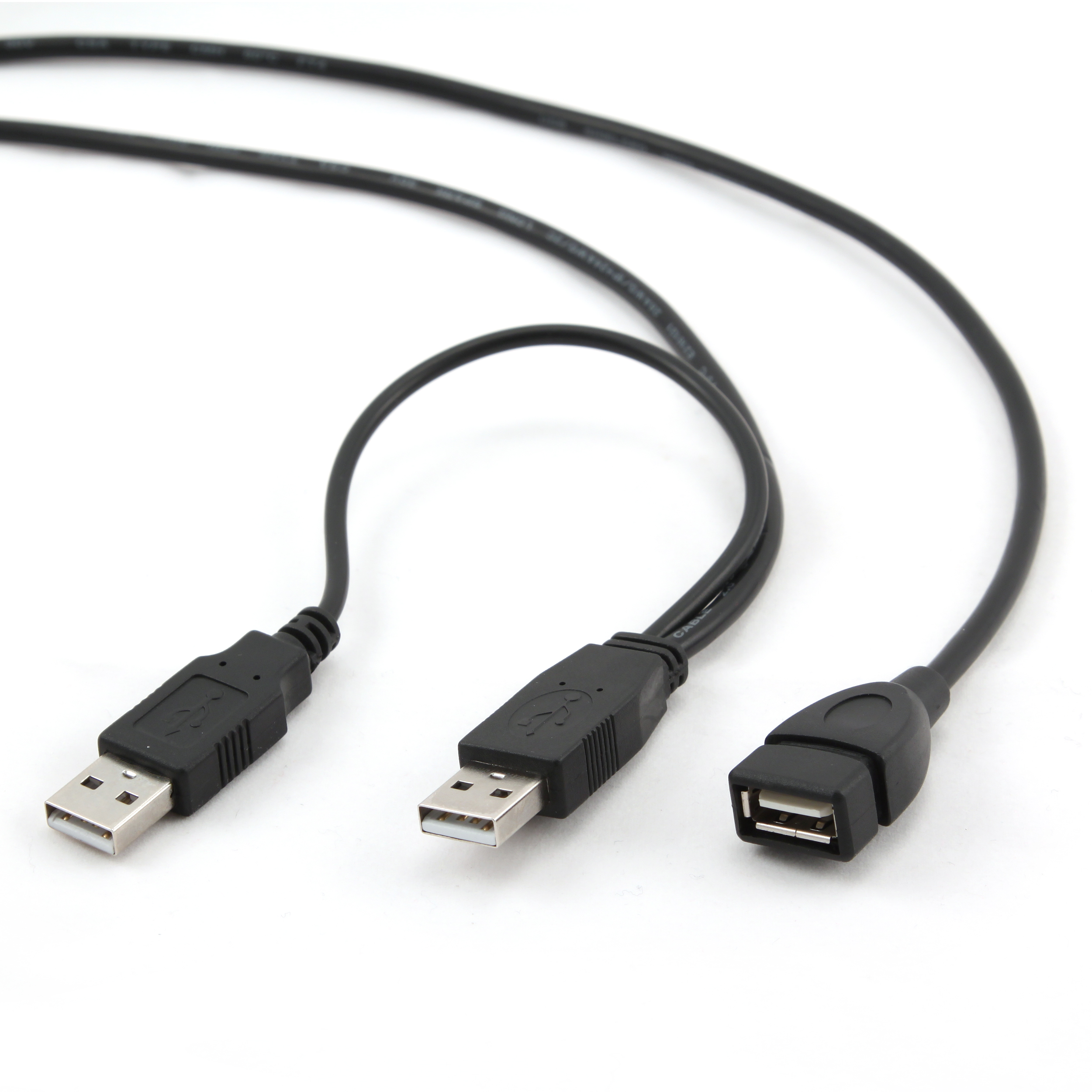 Кабель удлинитель 2xUSB2.0 (M) - USB2.0 (F), 0.9м, Gembird/Cablexpert CCP-USB22-AMAF-3, черный