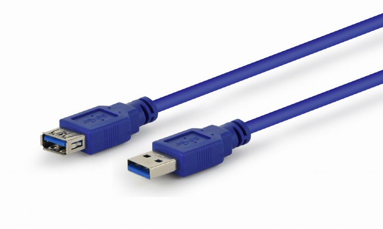 Кабель удлинитель USB3.0 (M) - USB3.0 (F), 3м, Gembird/Cablexpert CCP-USB3-AMAF-10, синий
