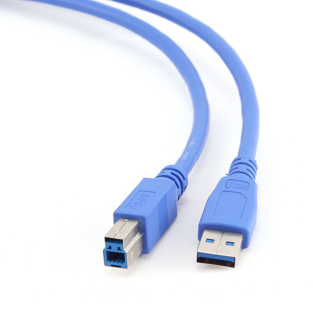 Кабель USB3.0 (AM) - USB3.0 (BM), 1.8м, Gembird/Cablexpert CCP-USB3-AMBM-6, синий