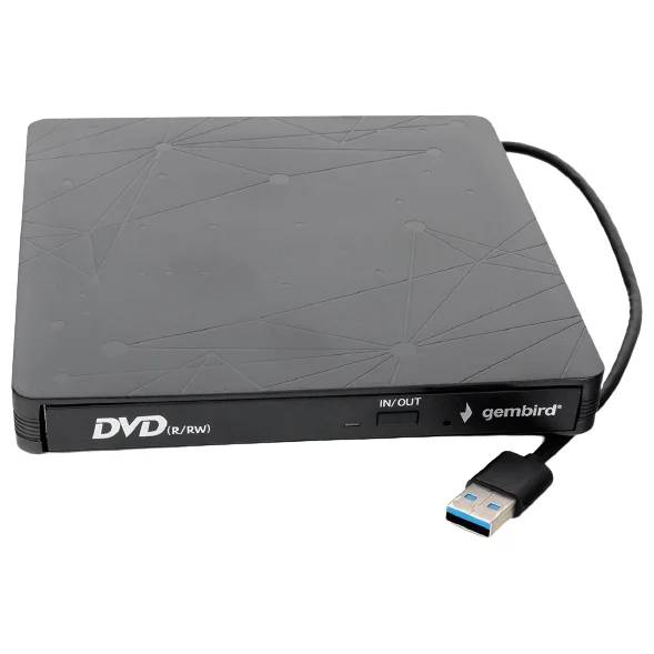 DVDRW Gembird DVD-USB-03, внешний, USB3.0, черный