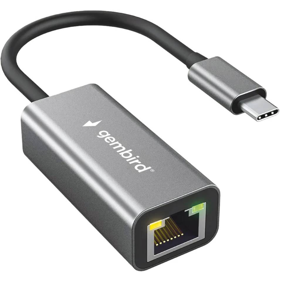 Сетевая карта Gembird NIC-U12, 2.5Gbps, USB 3.0 Type-C