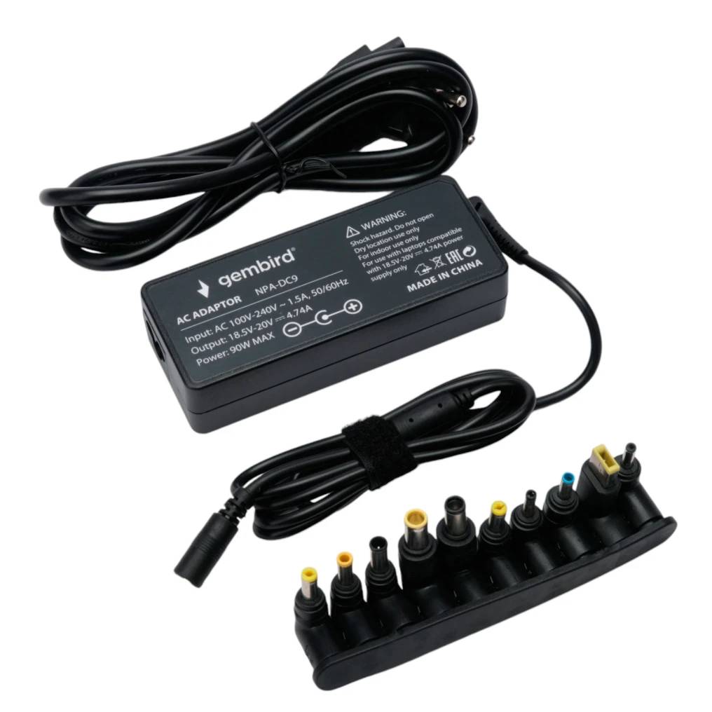 Адаптер питания Gembird NPA-DC9, 90Вт (10 штекеров)