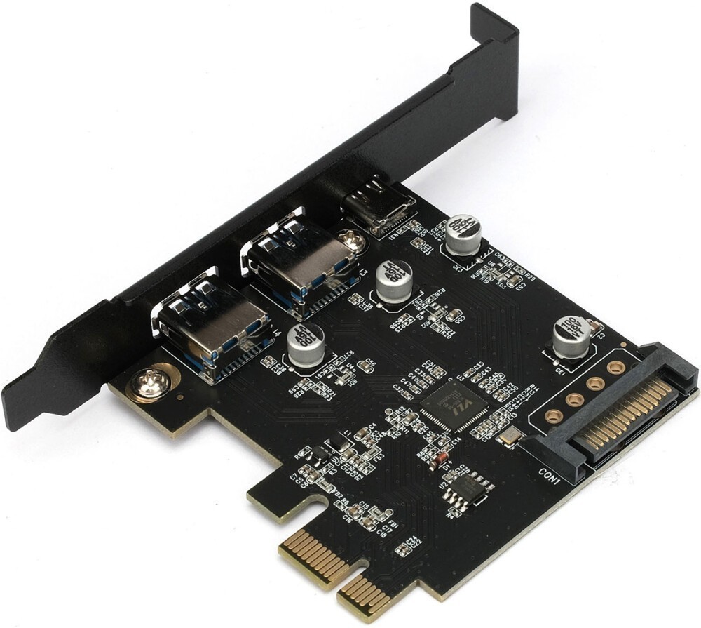 Контроллер USB, 2xUSB3.0 + 1xUSB Type-C, Gembird SPCR-03, PCI-Ex1
