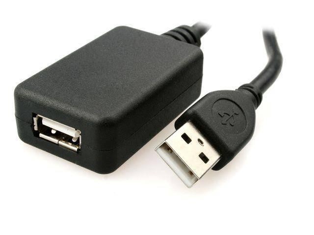 Кабель удлинитель USB2.0 (M) - USB2.0 (F), 4.8м, Gembird/Cablexpert UAE016-BLACK, активный, черный