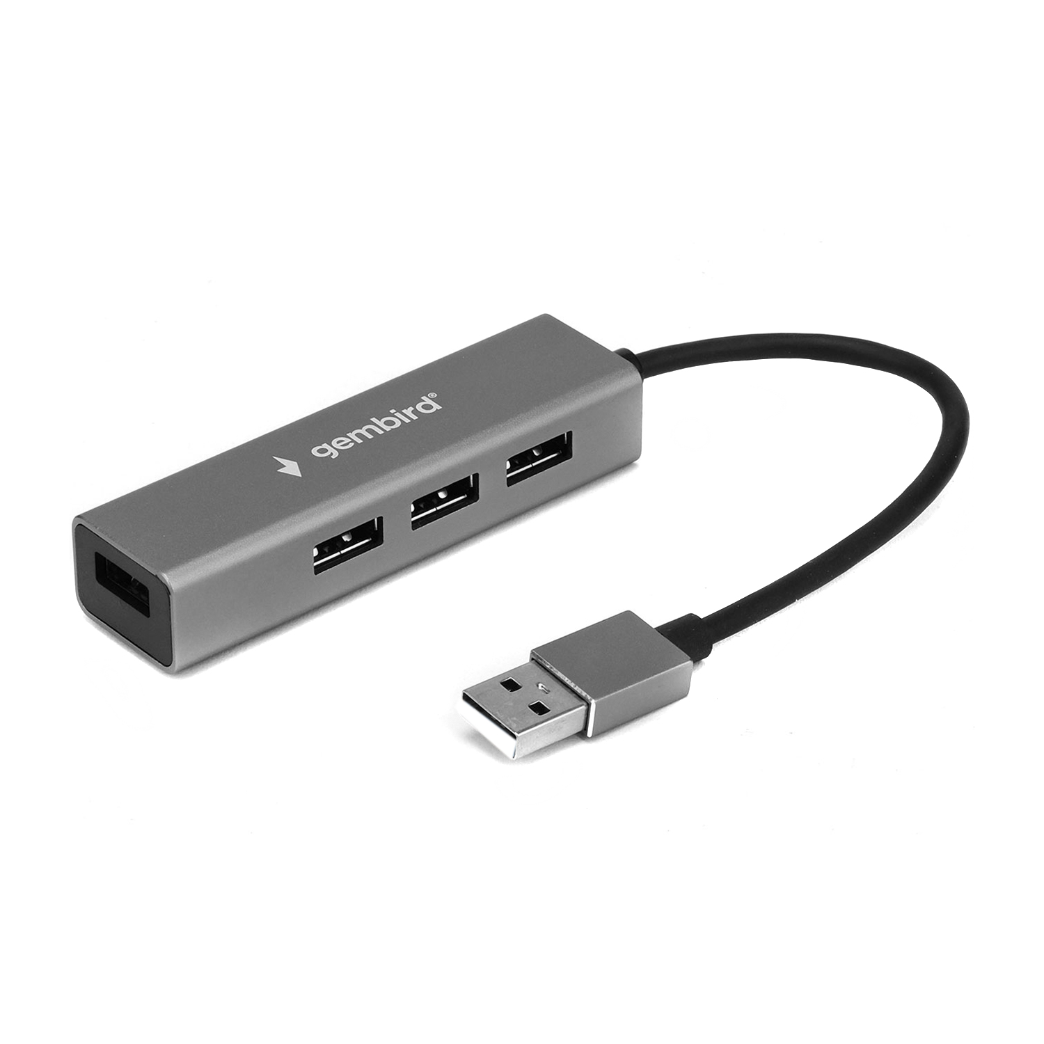 Разветвитель USB Type-С Gembird UHB-C464, серый