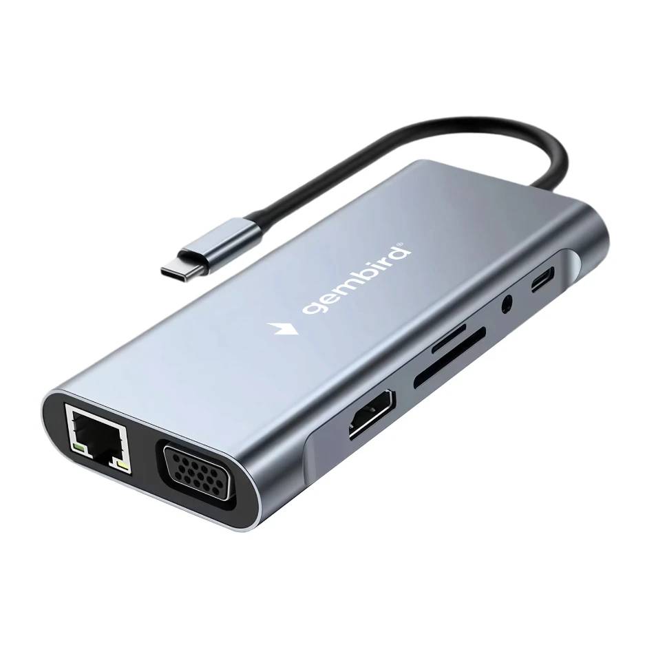 Док-станция Gembird UHB-D4, USB-C