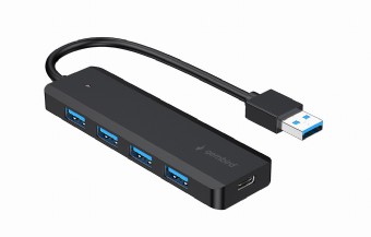 Разветвитель USB Hub Gembird UHB-U3P4P-02, USB3.0, 1in - 4out + USB Type-C