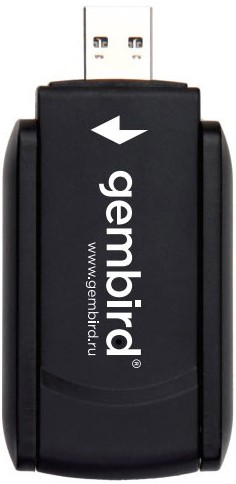 Сетевая карта Wi-Fi, Gembird WNP-UA-020, 2.4/5GHz, 1300MBps, Bluetooth 4.2, USB