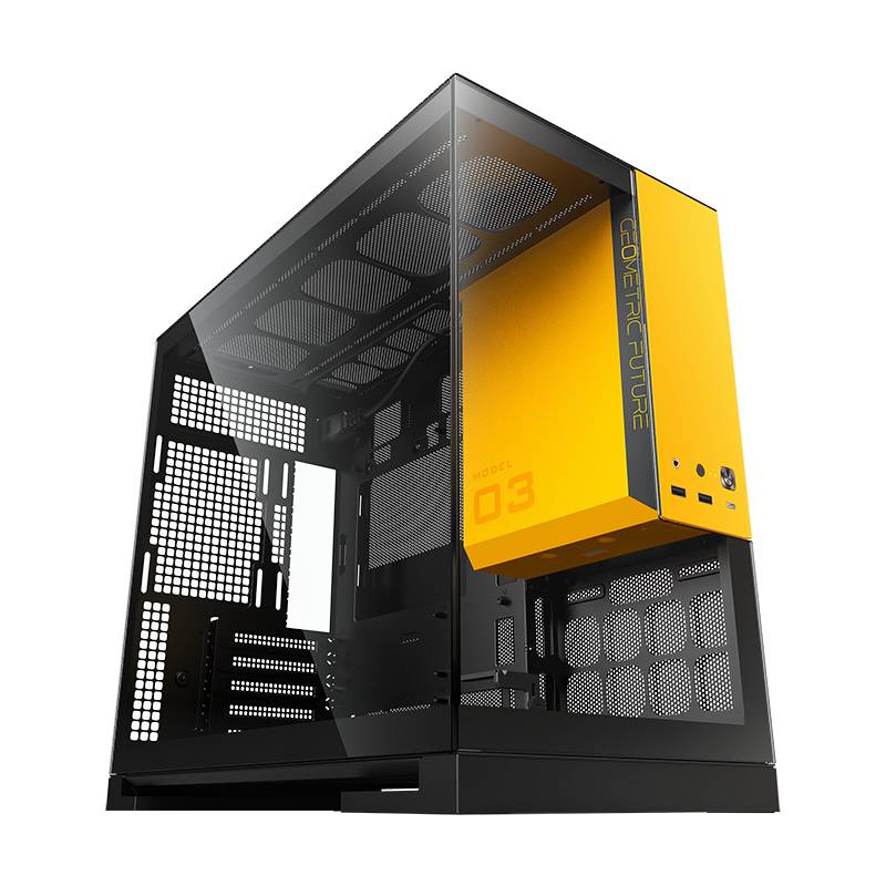 Корпус Geometric Future Model 3 Yellow (1AM3NZBY00100), без БП, mATX