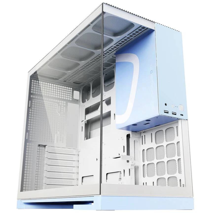 Корпус Geometric Future Model 5 White Blue (1AM5WKBB00100), без БП, E-ATX