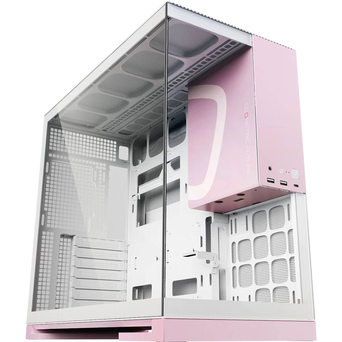 Корпус Geometric Future Model 5 Pink (1AM5WKPK00100), без БП, E-ATX