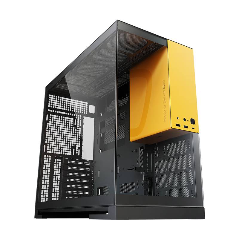Корпус Geometric Future Model 5 Black Yellow, без БП, E-ATX