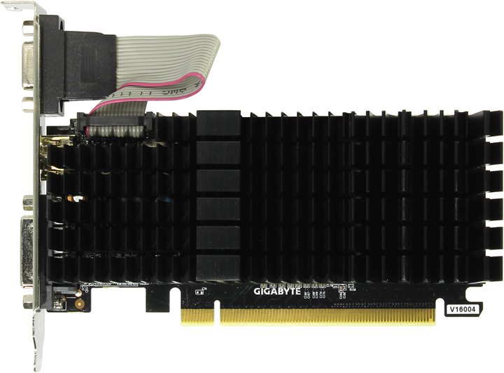 Видеокарта GeForce GT 710, 2Gb GDDR5 64bit, Gigabyte GV-N710D5SL-2GL, RTL