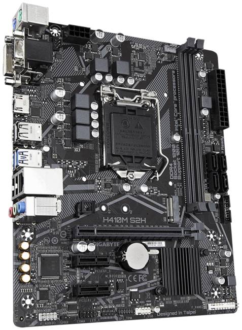 Материнская плата Gigabyte H410M S2H, LGA1200, (VGA, DVI, HDMI), 2xDDR IV, mATX